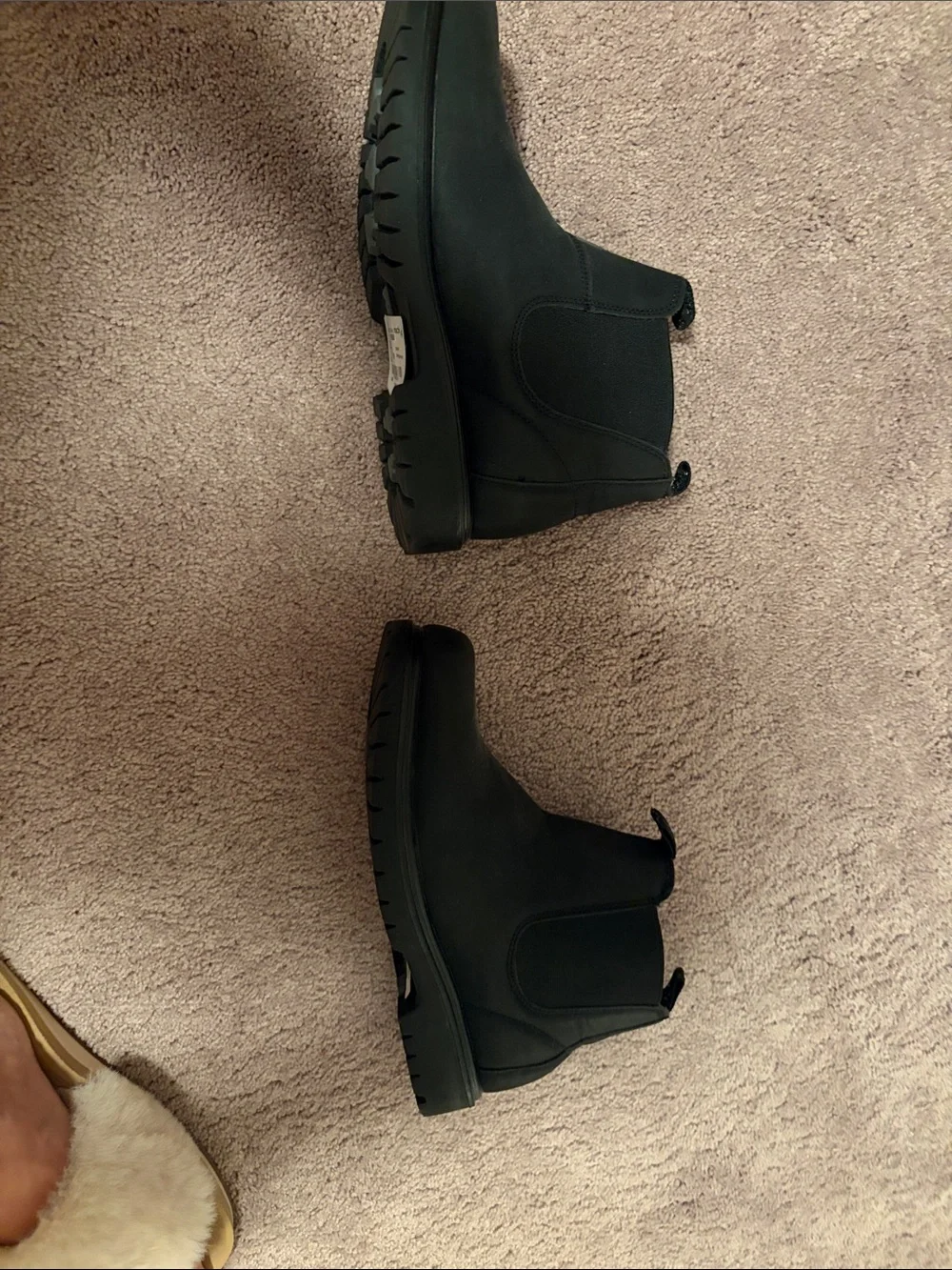 Kids Black Slip-On Chelsea Boots